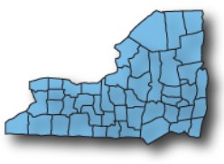 Map of Northern NY counties